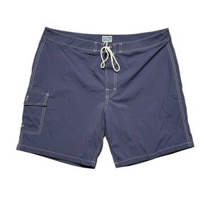 J.‎ Crew 9" Long Board Short Men's 40 Navy Blue Mesh Lined Stretch Quick Drying